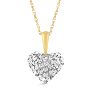 Jewelili 10K Yellow Gold With Cubic Zirconia