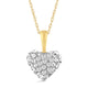 Load image into Gallery viewer, Jewelili 10K Yellow Gold With Cubic Zirconia Crystal Heart Pendant Necklace
