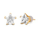 Load image into Gallery viewer, Jewelili 10K Yellow Gold with White Cubic Zirconia Star Shape Stud Earrings
