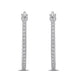 Load image into Gallery viewer, Jewelili 14K White Gold Round Cubic Zirconia Hoop Earrings
