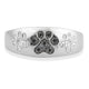 Load image into Gallery viewer, Jewelili Sterling Silver With Treated Black Diamond and White Diamonds Paw Ring
