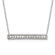 Load image into Gallery viewer, Jewelili Bar Pendant Necklace with Natural White Round Diamonds in Sterling Silver 1/5 CTTW View 1
