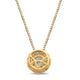 Load image into Gallery viewer, Jewelili 10K Yellow Gold with 1 CTTW Natural White Round Diamonds Halo Pendant Necklace
