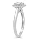 Load image into Gallery viewer, Jewelili 10K White Gold With 1/3 CTTW Baguette and Round Diamonds Bridal Set
