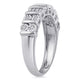 Load image into Gallery viewer, Jewelili Anniversary Band with Natural White Diamond in Sterling Silver 1/10 CTTW View 1
