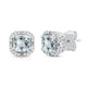 Load image into Gallery viewer, Jewelili Stud Earrings with Aquamarine and Natural White Round Diamonds in 10K White Gold 1/10 CTTW View 1
