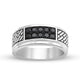 Load image into Gallery viewer, Jewelili Black Rhodium over Sterling Silver With 1/2 CTTW Treated Black Round Diamonds Men&#39;s Ring
