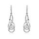 Load image into Gallery viewer, Jewelili Dangle Earrings with Natural White Round Diamonds in Sterling Silver 1/10 CTTW View 2
