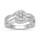 Load image into Gallery viewer, Jewelili Ring with Natural White Diamonds in Sterling Silver View 1
