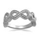 Load image into Gallery viewer, Jewelili Infinity Ring with Natural White Round Diamonds in Sterling Silver View 1
