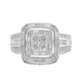 Load image into Gallery viewer, Jewelili 10K White Gold With 1.0 CTTW Baguette and Round Natural White Diamonds Ring
