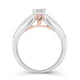 Load image into Gallery viewer, Jewelili 10K White Gold and Rose Gold With 1/3 CTTW White Diamonds Engagement Ring
