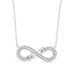 Load image into Gallery viewer, Jewelili Sterling Silver With 1/4 CTTW Natural White Diamond Infinity Pendant Necklace

