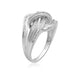 Load image into Gallery viewer, Jewelili Crossover Ring with Natural White Diamond in Sterling Silver 1/3 CTTW View 5
