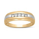 Load image into Gallery viewer, Jewelili 10K Yellow Gold With 1/4 Cttw Natural White Diamonds Men&#39;s Ring
