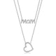 Load image into Gallery viewer, Jewelili Sterling Silver With 1/5 CTTW Natural White Diamonds MOM Heart Pendant Necklace
