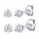 Load image into Gallery viewer, Jewelili Made For You Sterling Silver With Lab Grown Round Diamonds Stud Earrings Two Pairs Jewelry Set
