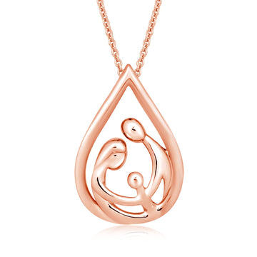 Jewelili 14K Rose Gold Over Sterling Silver W