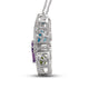 Load image into Gallery viewer, Jewelili Butterfly Pendant Necklace with Amethyst, Peridot, Swiss Blue Topaz and Created White Sapphire in Sterling Silver View 2
