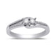 Load image into Gallery viewer, Jewelili Ring with Natural White Round Diamonds in 10K White Gold 1/5 CTTW
