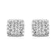 Load image into Gallery viewer, Jewelili Stud Earrings with White Crystal Cubic Zirconia in 10K Yellow Gold View 3
