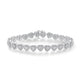 Load image into Gallery viewer, Jewelili Link Bracelet with Natural White Round Miracle Plated Diamonds in Sterling Silver 1/4 CTTW View 1
