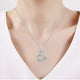 Load image into Gallery viewer, Jewelili Sterling Silver With  1/2 CTTW White Round and Baguette Diamonds Heart Pendant Necklace

