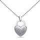 Load image into Gallery viewer, Jewelili White Rhodium Over Brass With Natural White Diamonds Heart Pendant Necklace
