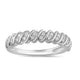 Load image into Gallery viewer, Jewelili Sterling Silver with 1/6 CTTW Natural White Round Diamonds Anniversary Ring
