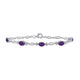 Load image into Gallery viewer, Jewelili Fashion Bracelet with Amethyst in Sterling Silver 7.5 Inch
