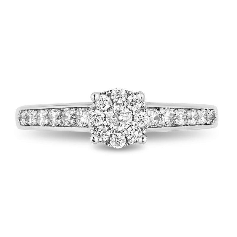 Enchanted Disney Fine Jewelry 14K White Gold 3/4Cttw Diamond Majestic Princess Engagement Ring