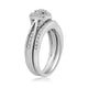 Load image into Gallery viewer, Jewelili Sterling Silver with 1/5 CTTW Natural White Round Shape Diamonds Heart Bridal Set
