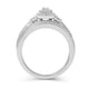 Load image into Gallery viewer, Jewelili 10K White Gold With 1/4 CTTW Princess, Baguette and Round Diamonds Bridal Set
