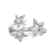 Load image into Gallery viewer, Jewelili Star Ring with Diamonds in Sterling Silver 1/5 CTTW View 5
