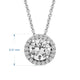 Load image into Gallery viewer, Jewelili Sterling Silver with Round Created White Sapphire Halo Pendant Necklace
