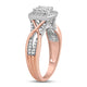 Load image into Gallery viewer, Jewelili Rose Gold Over Sterling Silver with 1/3 CTTW Natural White Round Shape Diamonds Engagement Ring
