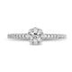 Load image into Gallery viewer, Jewelili Engagement Ring with Natural White Diamond in 10K White and Pink Gold 1/4 CTTW View 2
