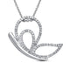 Load image into Gallery viewer, Jewelili Sterling Silver With White Diamonds Butterfly Pendant Necklace

