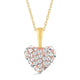 Load image into Gallery viewer, Jewelili Zirconia Heart Pendant Necklace with Elements White Crystal in 10K Yellow Gold
