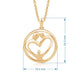 Load image into Gallery viewer, Jewelili Parent and One Child Family Pendant Necklace in 18K Yellow Gold over Sterling Silver View 4
