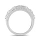 Load image into Gallery viewer, Jewelili 10K White Gold 1 CTTW Natural White Baguette and Round Diamonds Ring
