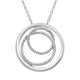 Load image into Gallery viewer, Jewelili Sterling Silver With Round White Diamonds Multi Circle Pendant Necklace
