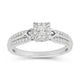 Load image into Gallery viewer, Jewelili Engagement Ring with Diamonds in 10K White Gold 1/3 CTTW View 1
