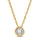Load image into Gallery viewer, Jewelili 10K Yellow Gold With 1/10 CTTW Natural White Diamond Solitaire Pendant Necklace
