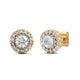 Load image into Gallery viewer, Jewelili 10K Yellow Gold With 1/3 CTTW Natural White Diamond Stud Earrings
