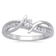 Load image into Gallery viewer, Jewelili Engagement Ring with Natural White Diamond in 10K White Gold 1/4 CTTW View 1
