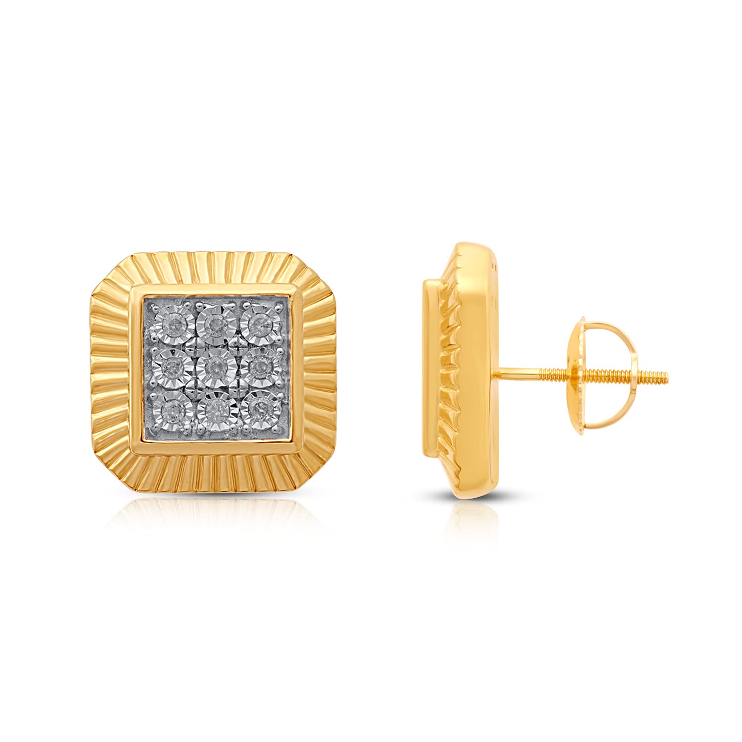 Senco Gold 18KT White Gold and Diamond Stud Earrings for Women : Amazon.in:  Fashion
