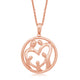 Load image into Gallery viewer, Jewelili 14K Rose Gold Over Sterling Silver With Parent and Three Children Family Pendant Necklace
