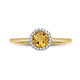 Load image into Gallery viewer, Jewelili 10K Yellow Gold With Genuine Citrine and Natural White Diamonds Halo Engagement Ring
