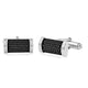 Load image into Gallery viewer, Jewelili Sterling Silver With 1.0 CTTW Treated Black Diamonds Men&#39;s Cuff Links
